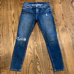 Hudson mid rise distressed denim